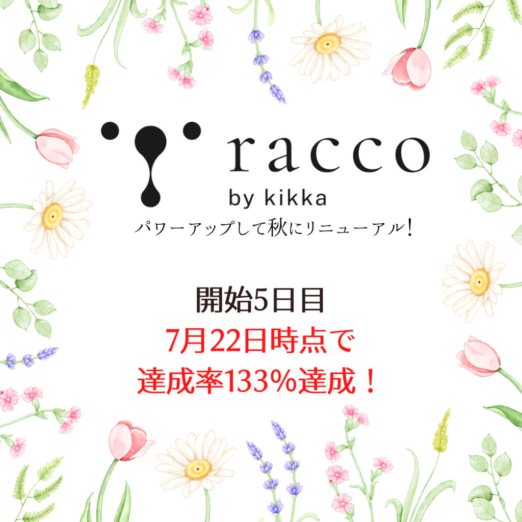 ヘアケアシリーズ「racco」が 7月22日時点で達成率133％達成！